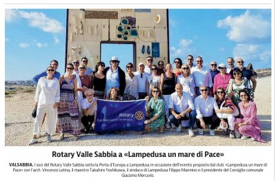 Rotary Valle Sabbia a "Lampedusa un mare di pace"